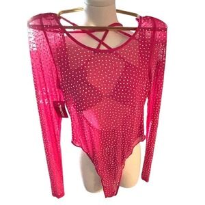 Women's Long Sleeve Bodysuit  Slim Fit Shirts Ribbed Sexy Sparkle Lightweight it
